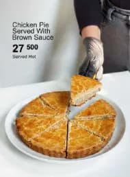 Chicken Pie Served With Brown Sauce